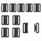 10PCS Black Plastic Buckles Front Closure Hook Clasp Fasteners Sew on Clothes Bra Clip Hooks Sewing Supplies Bikini Closure Lingerie Sewing Replacement Part(1.2+1.5CM)