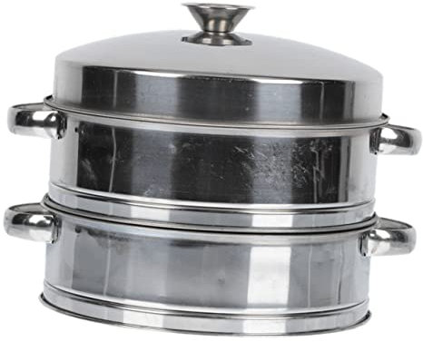 MILISTEN Dampfkorb Für Den Heimdampfgarer Mit Deckel Hähnchenknödel-Dampfgarer Multifunktions-Dampfgarer Runder Dampfgarer Knödel-Maker Dim 16C Küchenbedarf Haushalt Edelstahl