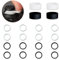 YIMATEECO Joystick Schutz Silikon Ringe, 20Stü Unsichtbarer Elastischer Joystick Schutzring Schutzhülle Zubehör Kompatibel mit Steam Deck/Xbox/Switch Pro/PS4/PS5 Joystick (Schwarz+Weiß, 20 Stück)