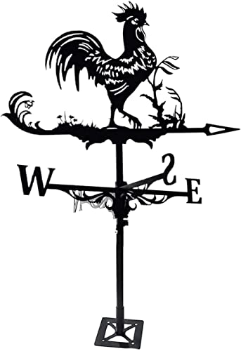 LaYiQimn Wetterfahne Wetterfahne Hahn Windfahne Edelstahl Wetterfahne Retro Wetterhahn Richtungsanzeiger Gartenmontage Hofdekoration (Farbe: Stil 1) (Stil 2)