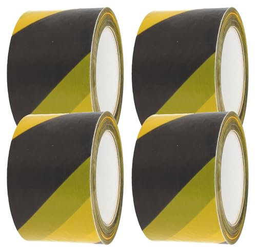AMIG - Ruban de Balisage - Pour Délimitation et Signalisation - Non Adhésif - Polyéthylène Basse Densité (LDPE) - 70 mm x 500 m - Ruban Jaune et Noir