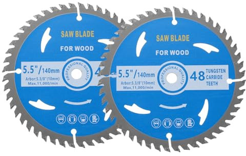 Kozelo Circular Saw Blade - [5-3/8-inch x 48 Teeth x 10mm Arbor] Circular Cutting Blade for Woodworking Plastic Use, 0.09-inch Kerf