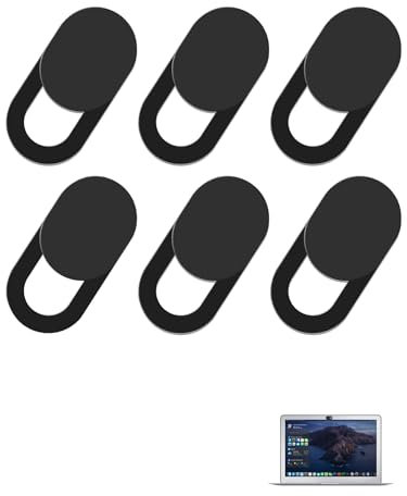 BONBELONG Webcam Cover Slide Laptop Camera Cover Slide Compatible with iPhone iPad MacBook Pro Laptop PC iMac Cell Phone Ultra-Thin 0.027in Camera Blocker Slider Protect Your Privacy Security 6Pack