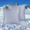 HOMFINE kühlender Kissenbezug 2er Set - 80x80 Kuhlmatte für Mensch,Cooling Pillows,Nachtschweiß,Superweiche seitenschläferkissen Kissenhülle,Kühlfaser Doppelseitiges,abkühlung Sommer, Blau