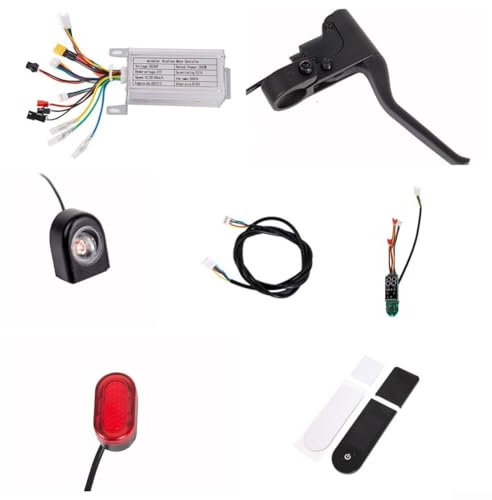 ZAMETTER Scooter Zubehör Elektro 36V350W Controller Beschleuniger Scheinwerfer Rücklicht Handbremse Komplettes Set (F)