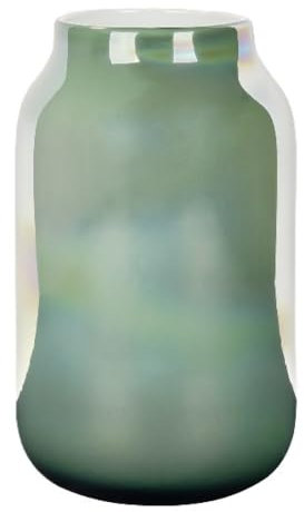 Ferrata Vase smaragd/metallic H 37 cm