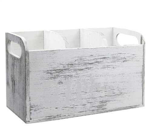 Holzküchen Organizer - Utensilienbox mit großer Kapazität, rustikaler Küchenwarenhalter | Einfach zu reinigende Vintage -Werkzeugkoffer mit Griffen, hoher Lautstärke für Köpfe, Spatel, Säure, Zange