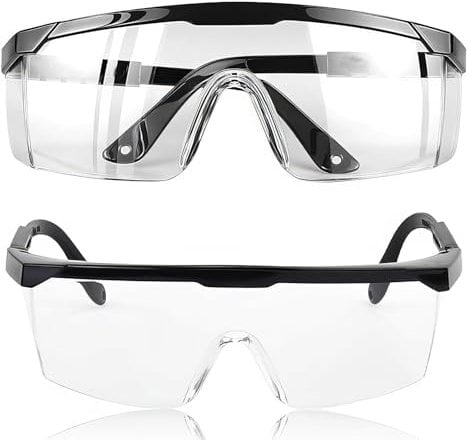 AMSNINK 2 Stück Schutzbrillen, schutzbrille arbeitsschutzbrille, schutzbrille staubdicht, sicherheitsbrille, uv schutzbrillen, fahrradbrille für brillenträger, Für Labore, Radfahren Unter Anderem