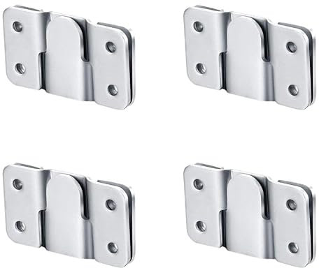 Flush Mount Brackets 4 Pairs – Heavy Duty Picture Hooks & Mirror Hanging Kit, Flush Concealed Mount Bracket with Screws, Heavy Duty Mirror Fixings for Wall Mounted Headboards, Headboard Brackets