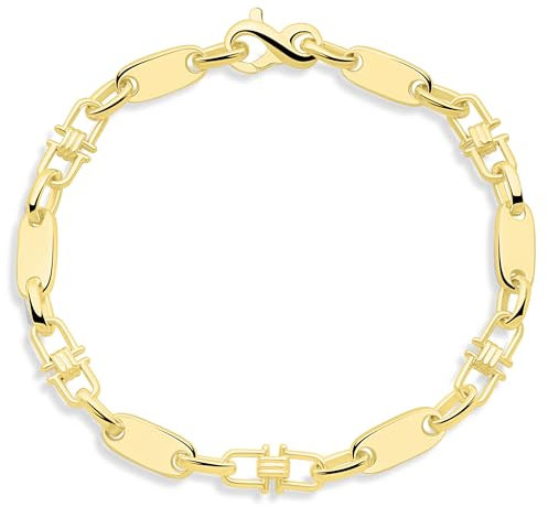 Plattenarmband 6mm 585er Vergoldet 20 cm