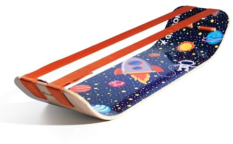 Gibbon GiBoard Balance Board für Erwachsene & Kinder – Slackline Trainingsgerät Home Gym Training – Holz Wackelbrett Balance Trainer – Stehpult-Übung – Yoga, Agility, Pilates, Core, Snowboard
