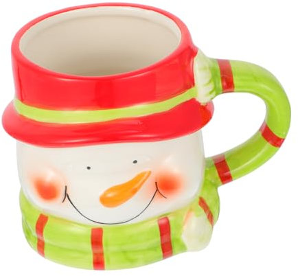 Zerodeko 1Pezzi Tazza Latte Creativa Con Design Natalizio Adorabile Tazza Tema Invernale Per Natale e Regali Festivi Snowman Mug