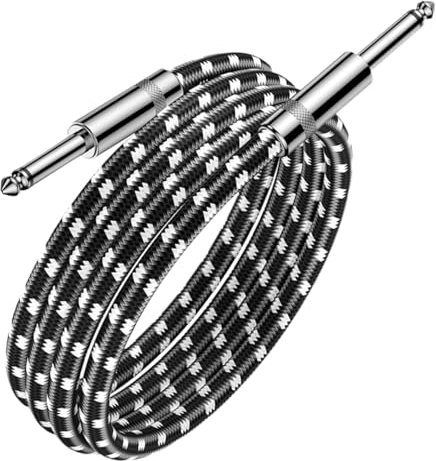 Genérico Cable para Guitarra, Cable Para Bajo Y Amplificador De 3 Metros, Conector Recto, Blindaje Largo para Amplificador de Bajo con Diseño Duradero