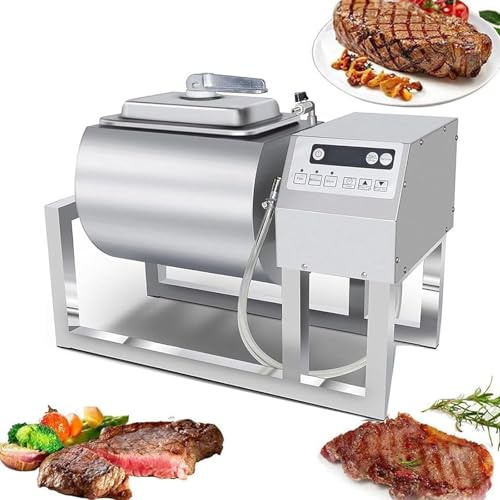 Elektrischer Fleisch-Tumbler-Mariniermaschine, Vakuum-Tumbler-Marinator 18 L FüR Fleisch Und GemüSe Mit Beidseitiger Rotation Und Drei Geschwindigkeiten, Hühnchen Burger Machine