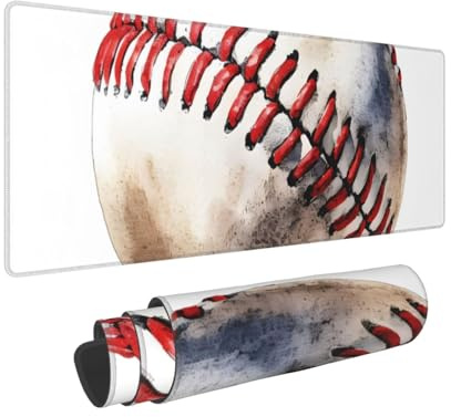 Gaming-Mauspad, groß, Baseball-Graffiti-Mousepad, wasserdicht, für Büro, Schreibtischunterlage, Laptop, rutschfest, 30 x 80 cm