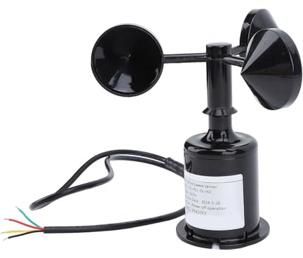 Riuulity Hochpräziser Windgeschwindigkeits-Überwachungssensor mit 0,8 M Kabel-Anemometer-Detektor für Wetterstationen, Industrie und