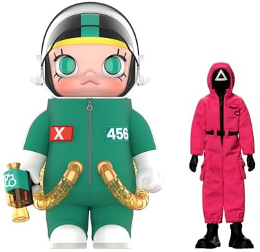 POP MART MEGA Space Molly 400% + Action Figure Squid Game Set, 11.69in/29.7cm + 8.28in/21cm Figurine, Toys for Mordern Home Décor, Collectible Art Toy