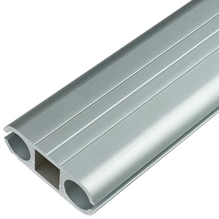 LYSEL® Doppelkederschiene Doppelkederleiste Doppelkederprofil 22x59mm eloxiert 1m Grau Ø16mm für Keder 6-15mm