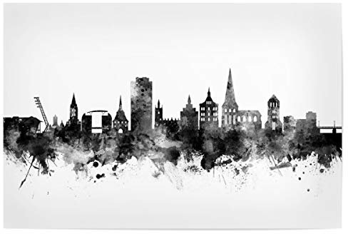 artboxONE Poster 30x20 cm Städte Rostock Germany Skyline 2 - Bild Rostock City Skyline Cityscape
