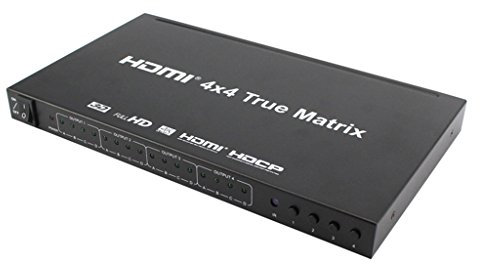 Conmutador de Matriz HDMI 4X4 4Kx2K 4 entradas 4 Salidas Divisor Matrix 4x4 Soporte IR 4K HDMI 1.4v Caja del conmutador de Matriz Full HD 1080P 3D