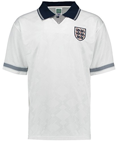 UKSoccershop Men's England 1990 World Cup Finals Shirt, White, 3XL
