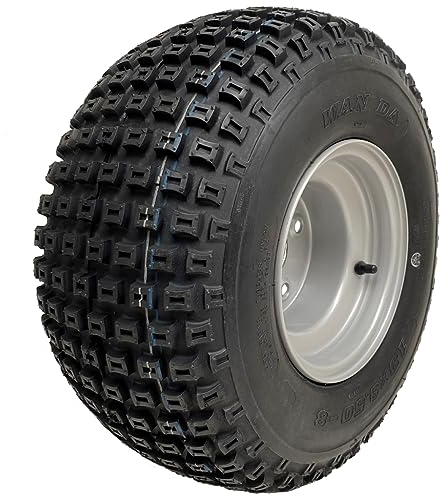 Parnells - 1 Stück 18x9,50-8 Komplettes Anhängerrad - 4-Lagiges Wanda 9,5 mm Profiltiefe + 4 Bolzen 100 mm Pkd-Felge, Durchmesser 460 mm, 212 mm Breite, 115 kg - für ATV Quad, Aufsitzrasenmäher