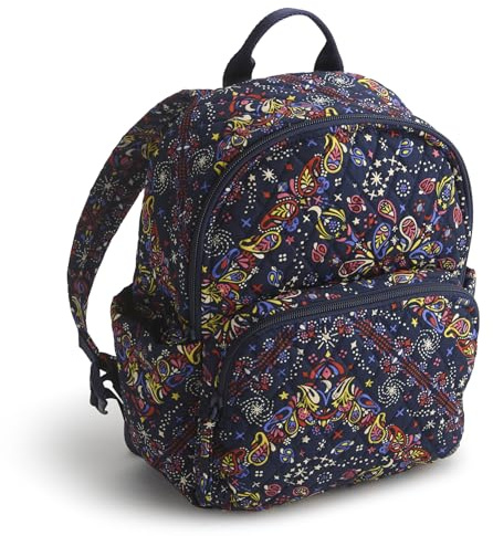 Vera Bradley Damen Premium Cotton Small Banbury Backpack Rucksack, Starry Paisley, Einheitsgröße