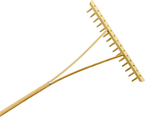 Löffert Stiele Rastrello in legno 15 denti monopetto