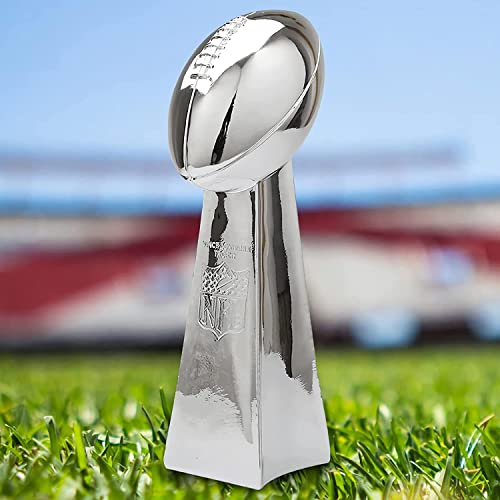 DGSFES 2022 Champion Trophy Super Bowl Championship Trophy Fantasy Silver Rugby Player Souvenir for Fans Trophy for Home and Desk Decoration (33cm)