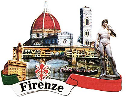 Florence Italy 3D Refrigerator Magnet Tourist Travel Souvenirs Handmade Resin Craft Magnetic Stickers Home Kitchen Decoration Firenze Fridge Magnet Collection Gift