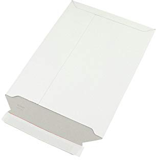 Vollpapp-Versandtasche, 240x315mm, A4, 450g/qm, weiß, SK-Verschluß und, Aufreißhilfe