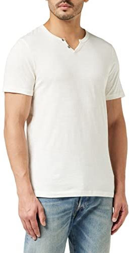 JACK & JONES Herren Basic T-Shirt V-Ausschnitt Kurzarm Jersey Baumwolle Shirt mit Knöpfen JJESPLIT