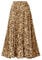 TONCHENGSD Damen Retro Midi High Waist Plissee Rock Leopard Print Rock - khaki - X-Groß