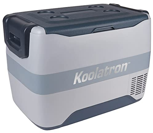 Koolatron Fridge Freezer Electric Cool Box 40L Cooler Box Portable 12v Camping Car Fridge Refrigerator For Campervan Perfect for Road Trips Picnics Travel Compressor Cooling,Range -22 to 10°C Grey