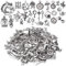 Jdesun Lot de 40 breloques en alliage argenté antique Alice au pays des merveilles pour le thé, steampunk victorien, colliers, bracelets, pendentifs pour la fabrication de bijoux et les loisirs