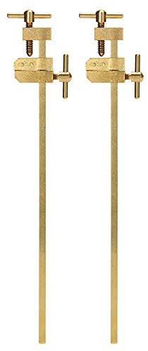 KAKURI Bar Clamps for Woodworking 6 HATAGANE Japanese Wood Clamps, Metal Parallel Clamps Tool Set 2 Pcs, Brass Gold, Made in JAPAN