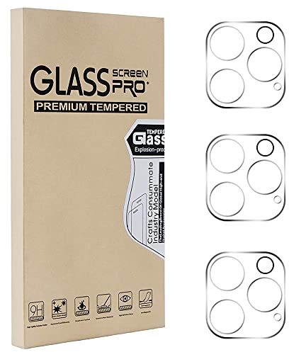 AISHTEC [3 Unidades] Protector Lente de Cámara Compatible con iPhone 13 Pro/Pro Max, [Dureza 9H] Transparente HD Anti-Arañazos (6.7 Pulgadas)