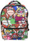 Nintendo Super Mario Rucksack für Jungen und Mädchen, Schultasche mit Vordertasche, Allover-Charakter-Druck, Gaming-Büchertasche mit gepolstertem Rücken und verstellbaren Netzgurten, Mehrfarbig,