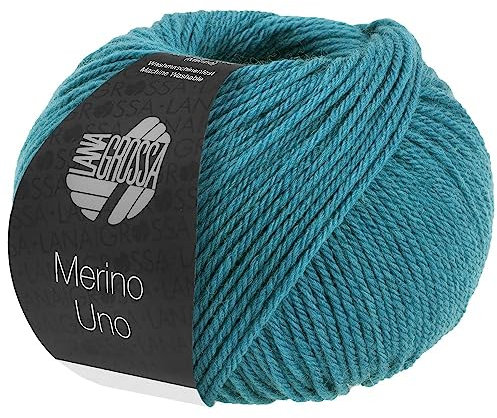 LANA GROSSA Merino Uno | Klassische Merinowolle mit Superwash-Ausrüstung | Handstrickgarn aus 100% Schurwolle (Merino) | 50g Wolle zum Stricken & Häkeln | 125m Garn FB60