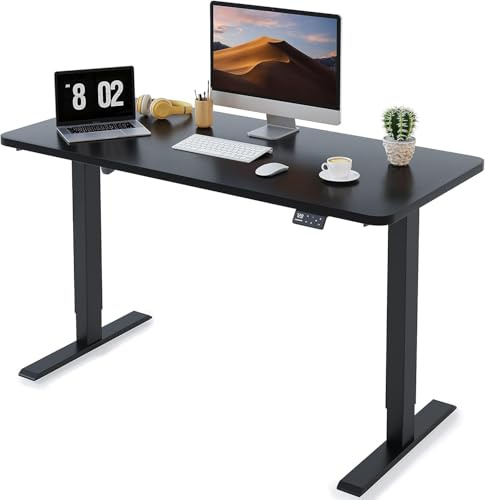 MAIDeSITe S1 Pro Höhenverstellbarer Schreibtisch 120 x 60 cm, USB-A-Port | Schreibtisch Höhenverstellbar, 25 mm Einteilige Tischplatte, Traglast 160 kg, 4 Memory-Steuerung, Sitz-Steh-Erinnerung