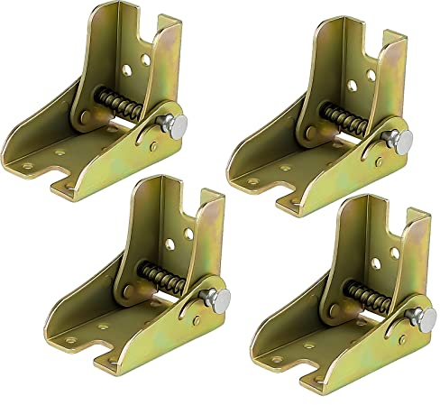 Rhinocerosdance 4 Piezas Bisagras Plegables Bisagra Autoblocante 90 Grados Patas Plegables para Mesa Bisagra Abatible Banco de Trabajo Plegable Bisagra para Bancos Trabajo, Escritorios