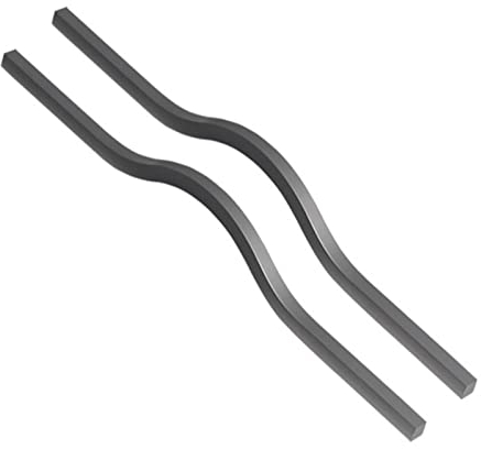 2x Möbelgriffe Lochabstand Türgriffe Küche Stangengriff Schrankgriffe Schubladengriffe Küchenschrank Griffe für Küchenschränke Grau (1000mm)