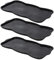 Carpido Schuhabtropfschale 3er Set Schuhablage Ablage - Fressnapfunterlage Napfunterlage Schuhbrett Schuhtablett – Schuhwanne Abtropfschale schwarz 38x75 cm