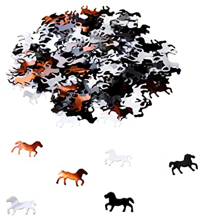 Oblique Unique® Pferde Konfetti Set mit über 1050 STK. Streu Deko Tischdeko für Kinder Geburtstag Mädchen Pferd Party Feier zum Spielen Basteln
