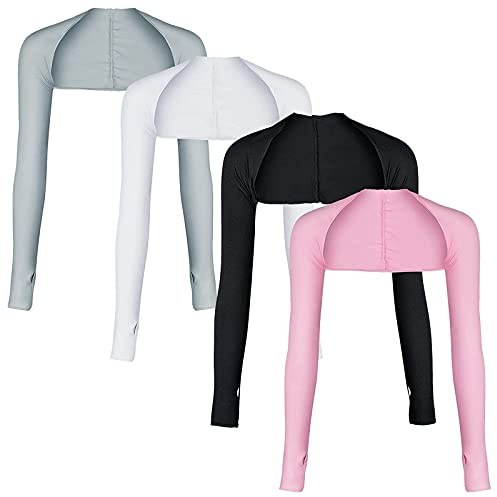 Lot de 4 manchons de protection pour bras de golf anti-UV, avec doigt pour cyclisme