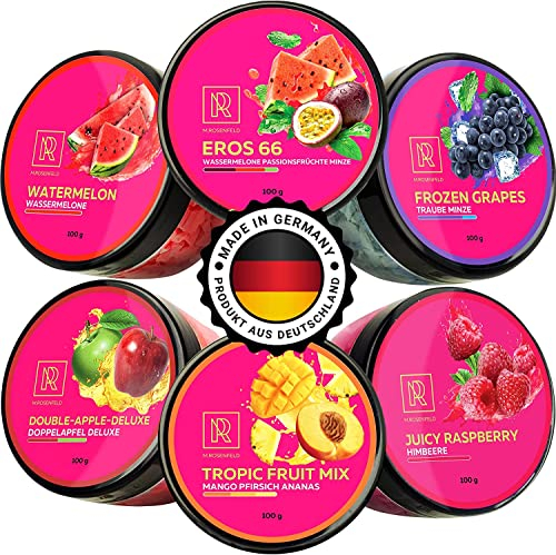 Pietre a vapore per narghilè Shisha Narghilè Sapori Narghilè Senza Nicotina Fresco M. ROSENFELD: mela doppia deluxe, anguria, menta all'uva, mango-pesca-ananas, lampone, Eros 66