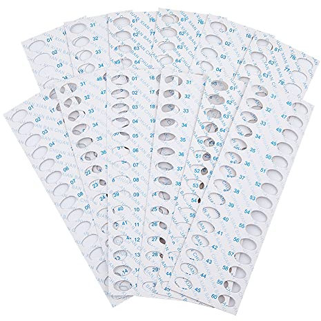 SUPERFINDINGS 30 Stück 30 Positionen Stickgarn Papier Organizer Kreuzstich Garnhalter Aufbewahrungswerkzeug Garn Organizer Karten