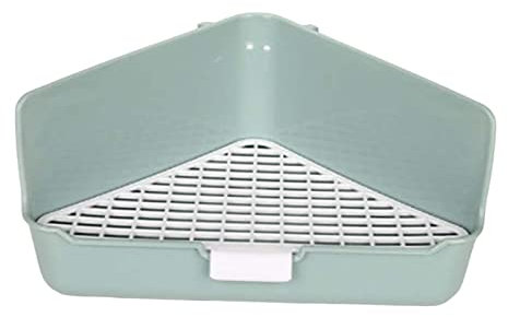 perfk Maisons De Toilette pour Chats, Bac à Litière pour Lapin Plateau De Toilette Coussinets D'entraînement Boîte à Literie Poêle pour Lapins, Rats, Chinchillas, Cochons Inde, Lapins, Vert
