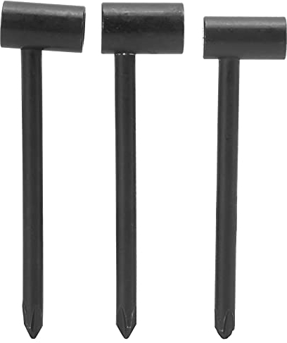 3-teiliger Gitarrenhals-Einstellschlüssel, Eisen, Verschleißfest, Gitarrenstangenschlüssel, Werkzeug für E-Gitarre (Schwarz 6,35 mm + 7 mm + 8 mm, drei Sätze)