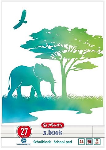 Herlitz College Block Schulblock A4 GREENline Elefant